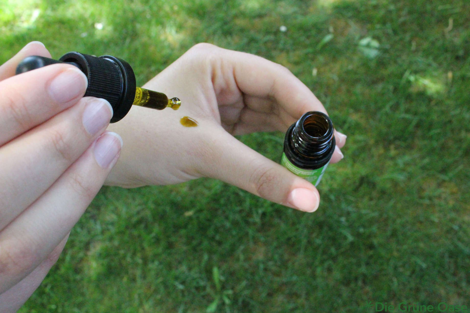 CBD Öl Dosierung mit Pipette